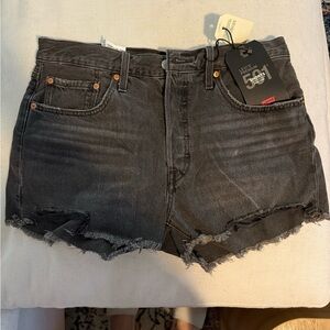 Levi's Women's 501 Charcoal Black Jean Shorts